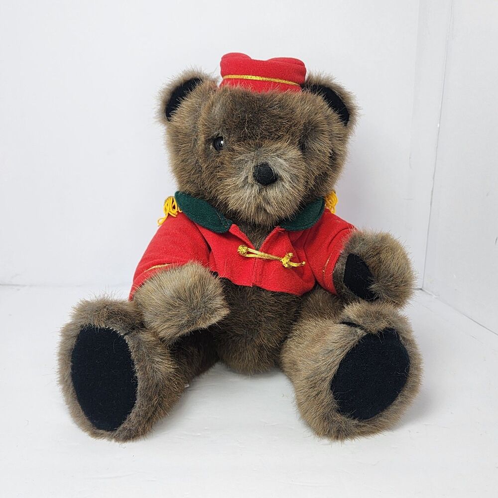 Dakin Bellhop Hotel Porter Uniform Costume Teddy Bear Plush 12" Vintage 1990